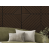 Mexen Linea 26 panel ścienny akustyczny 60 x 60 cm (4szt.), filc 9 mm, fornir techniczny, Dąb Mocca - S110-60607-26-045