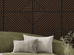 Mexen Linea 26 panel ścienny akustyczny 60 x 60 cm (4szt.), filc 9 mm, fornir techniczny, Dąb Mocca - S110-60607-26-045