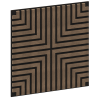 Mexen Linea 02 panel ścienny akustyczny 60 x 60 cm (4szt.), filc 9 mm, fornir techniczny, Ciemny Orzech - S110-60607-02-044