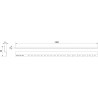 Mexen Line-B listwa brodzikowa czołowa 130 cm, miedź szczotkowana - 186503130U
