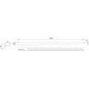 Mexen Line-B listwa spadkowa podłogowa 120 cm prawa, gun gray szczotkowany - 186601120R