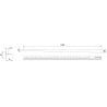 Mexen Line-B listwa spadkowa do szkła 120 cm lewa, gun gray szczotkowany - 186604120L