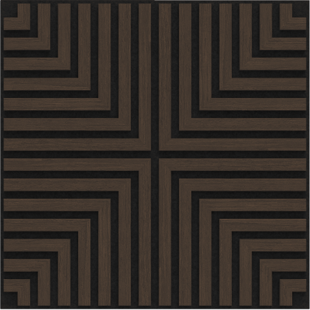 Mexen Linea 02 panel ścienny akustyczny 60 x 60 cm (4szt.), filc 9 mm, fornir techniczny, Dąb Mocca - S110-60607-02-045