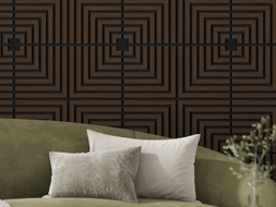 Mexen Linea 02 panel ścienny akustyczny 60 x 60 cm (4szt.), filc 9 mm, fornir techniczny, Dąb Mocca - S110-60607-02-045