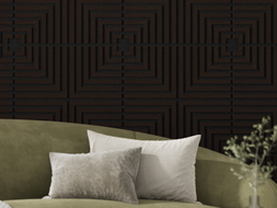 Mexen Linea 02 panel ścienny akustyczny 60 x 60 cm (4szt.), filc 9 mm, fornir techniczny, Czarny Dąb - S110-60607-02-046