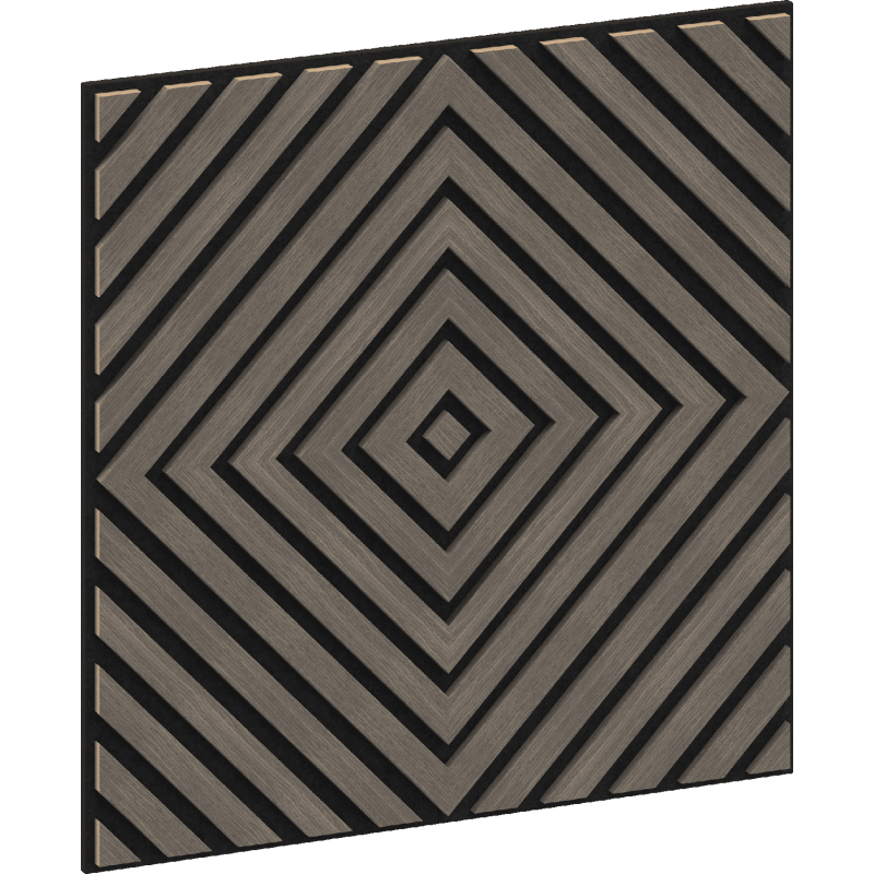 Mexen Linea 03 panel ścienny akustyczny 60 x 60 cm (4szt.), filc 9 mm, fornir techniczny, Szary Dąb - S110-60607-03-043
