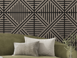 Mexen Linea 05 panel ścienny akustyczny 60 x 60 cm (4szt.), filc 9 mm, fornir techniczny, Szary Dąb - S110-60607-05-043