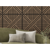Mexen Linea 05 panel ścienny akustyczny 60 x 60 cm (4szt.), filc 9 mm, fornir techniczny, Ciemny Orzech - S110-60607-05-044