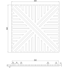 Mexen Linea 05 panel ścienny akustyczny 60 x 60 cm (4szt.), filc 9 mm, fornir techniczny, Dąb Mocca - S110-60607-05-045