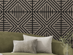 Mexen Linea 06 panel ścienny akustyczny 60 x 60 cm (4szt.), filc 9 mm, fornir techniczny, Szary Dąb - S110-60607-06-043