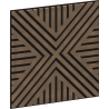 Mexen Linea 06 panel ścienny akustyczny 60 x 60 cm (4szt.), filc 9 mm, fornir techniczny, Ciemny Orzech - S110-60607-06-044