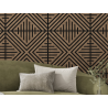 Mexen Linea 06 panel ścienny akustyczny 60 x 60 cm (4szt.), filc 9 mm, fornir techniczny, Ciemny Orzech - S110-60607-06-044