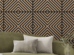 Mexen Linea 01 panel ścienny akustyczny 60 x 60 cm (4szt.), filc 9 mm, fornir techniczny, Jasny Orzech - S110-60607-01-047