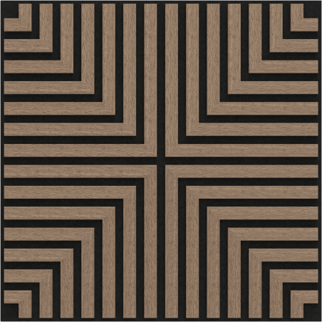 Mexen Linea 02 panel ścienny akustyczny 60 x 60 cm (4szt.), filc 9 mm, fornir techniczny, Jasny Orzech - S110-60607-02-047