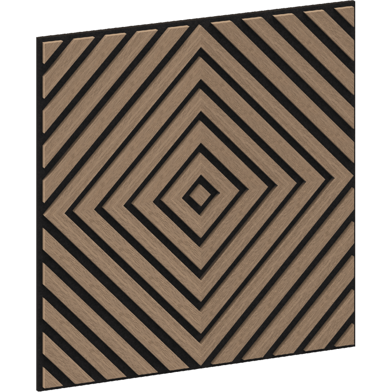 Mexen Linea 03 panel ścienny akustyczny 60 x 60 cm (4szt.), filc 9 mm, fornir techniczny, Jasny Orzech - S110-60607-03-047