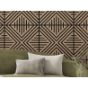 Mexen Linea 06 panel ścienny akustyczny 60 x 60 cm (4szt.), filc 9 mm, fornir techniczny, Jasny Orzech - S110-60607-06-047
