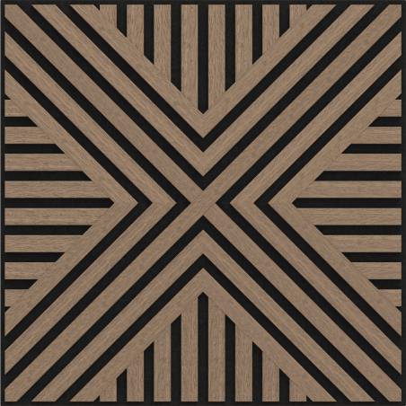 Mexen Linea 06 panel ścienny akustyczny 60 x 60 cm (4szt.), filc 9 mm, fornir techniczny, Jasny Orzech - S110-60607-06-047