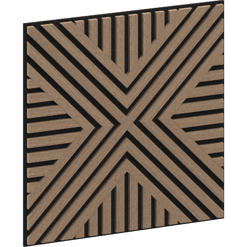 Mexen Linea 06 panel ścienny akustyczny 60 x 60 cm (4szt.), filc 9 mm, fornir techniczny, Jasny Orzech - S110-60607-06-047
