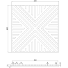 Mexen Linea 06 panel ścienny akustyczny 60 x 60 cm (4szt.), filc 9 mm, fornir techniczny, Jasny Orzech - S110-60607-06-047