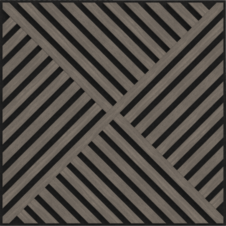 Mexen Linea 08 panel ścienny akustyczny 60 x 60 cm (4szt.), filc 9 mm, fornir techniczny, Szary Dąb - S110-60607-08-043