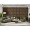 Mexen Linea 08 panel ścienny akustyczny 60 x 60 cm (4szt.), filc 9 mm, fornir techniczny, Ciemny Orzech - S110-60607-08-044