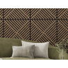 Mexen Linea 08 panel ścienny akustyczny 60 x 60 cm (4szt.), filc 9 mm, fornir techniczny, Ciemny Orzech - S110-60607-08-044