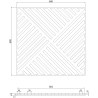 Mexen Linea 08 panel ścienny akustyczny 60 x 60 cm (4szt.), filc 9 mm, fornir techniczny, Ciemny Orzech - S110-60607-08-044
