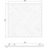 Mexen Linea 08 panel ścienny akustyczny 60 x 60 cm (4szt.), filc 9 mm, fornir techniczny, Jasny Orzech - S110-60607-08-047