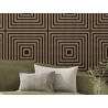 Mexen Linea 13 panel ścienny akustyczny 60 x 60 cm (4szt.), filc 9 mm, fornir techniczny, Ciemny Orzech - S110-60607-13-044