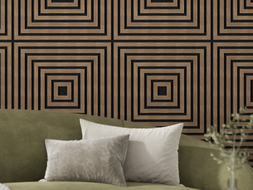 Mexen Linea 13 panel ścienny akustyczny 60 x 60 cm (4szt.), filc 9 mm, fornir techniczny, Ciemny Orzech - S110-60607-13-044