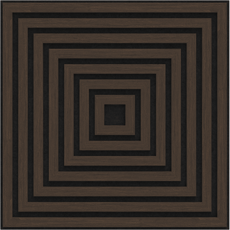 Mexen Linea 13 panel ścienny akustyczny 60 x 60 cm (4szt.), filc 9 mm, fornir techniczny, Dąb Mocca - S110-60607-13-045