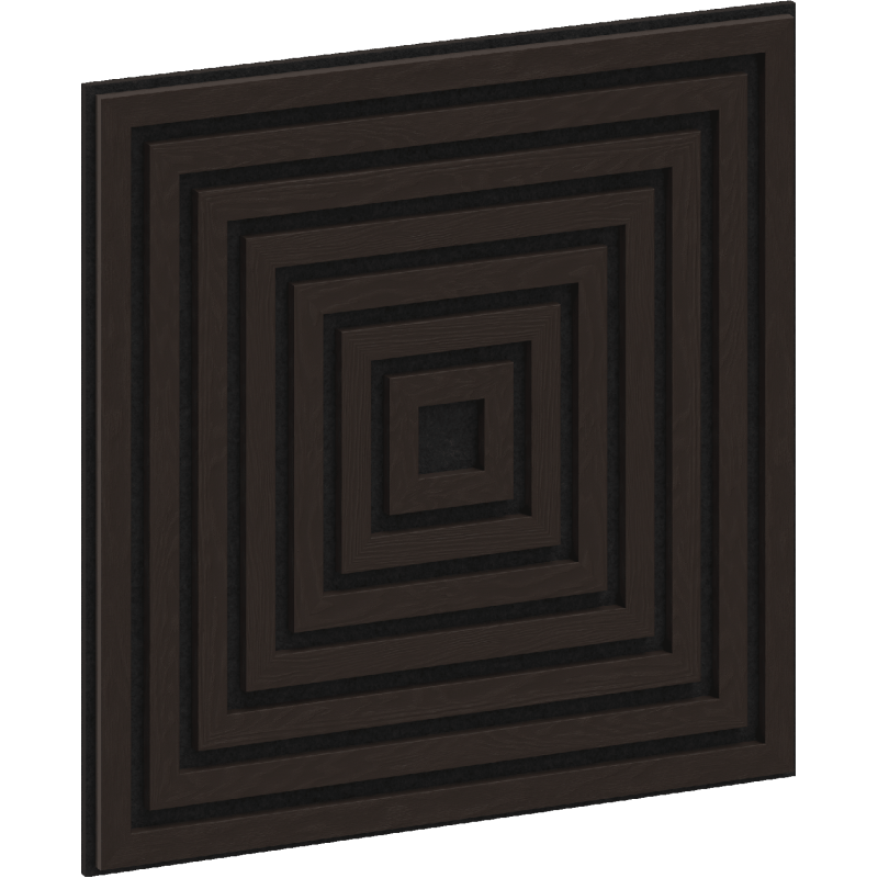 Mexen Linea 13 panel ścienny akustyczny 60 x 60 cm (4szt.), filc 9 mm, fornir techniczny, Czarny Dąb - S110-60607-13-046