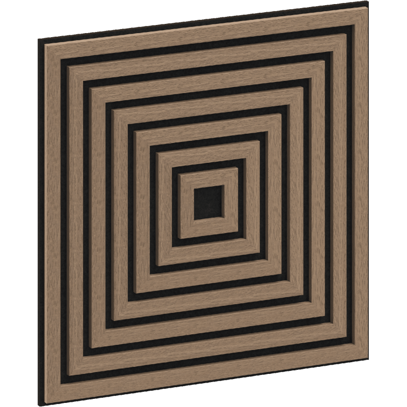 Mexen Linea 13 panel ścienny akustyczny 60 x 60 cm (4szt.), filc 9 mm, fornir techniczny, Jasny Orzech - S110-60607-13-047