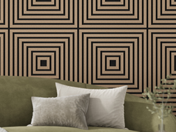 Mexen Linea 13 panel ścienny akustyczny 60 x 60 cm (4szt.), filc 9 mm, fornir techniczny, Jasny Orzech - S110-60607-13-047