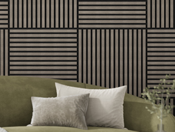 Mexen Linea 15 panel ścienny akustyczny 60 x 60 cm (4szt.), filc 9 mm, fornir techniczny, Szary Dąb - S110-60607-15-043
