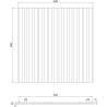 Mexen Linea 15 panel ścienny akustyczny 60 x 60 cm (4szt.), filc 9 mm, fornir techniczny, Ciemny Orzech - S110-60607-15-044