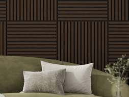 Mexen Linea 15 panel ścienny akustyczny 60 x 60 cm (4szt.), filc 9 mm, fornir techniczny, Dąb Mocca - S110-60607-15-045