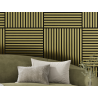 Mexen Linea 15 panel ścienny akustyczny 60 x 60 cm (4szt.), filc 9 mm, fornir techniczny, Złoty - S110-60607-15-057