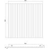 Mexen Linea 15 panel ścienny akustyczny 60 x 60 cm (4szt.), filc 9 mm, fornir techniczny, Dąb Mocca - S110-60607-15-045