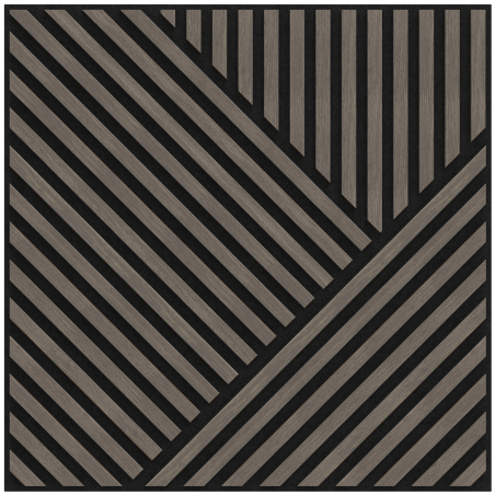Mexen Linea 25 panel ścienny akustyczny 60 x 60 cm (4szt.), filc 9 mm, fornir techniczny, Szary Dąb - S110-60607-25-043