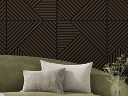 Mexen Linea 25 panel ścienny akustyczny 60 x 60 cm (4szt.), filc 9 mm, fornir techniczny, Dąb Mocca - S110-60607-25-045