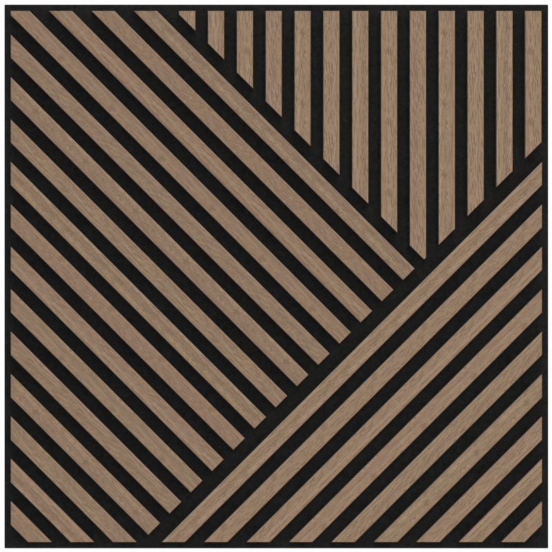 Mexen Linea 25 panel ścienny akustyczny 60 x 60 cm (4szt.), filc 9 mm, fornir techniczny, Jasny Orzech - S110-60607-25-047