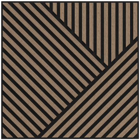 Mexen Linea 25 panel ścienny akustyczny 60 x 60 cm (4szt.), filc 9 mm, fornir techniczny, Jasny Orzech - S110-60607-25-047