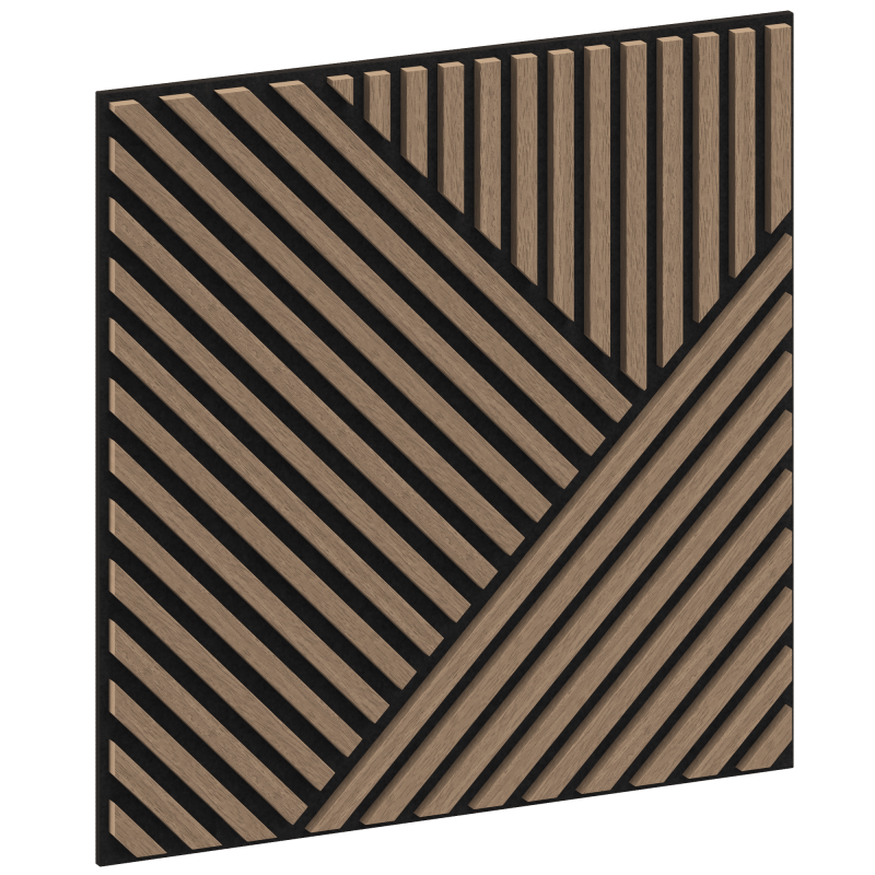Mexen Linea 25 panel ścienny akustyczny 60 x 60 cm (4szt.), filc 9 mm, fornir techniczny, Jasny Orzech - S110-60607-25-047