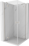 Mexen Mist-H Duo kabina prysznicowa uchylna 110 x 110 cm, transparent, nikiel szczotkowany - 8A5-110L-110P-97-00