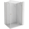 Mexen Mist-H Duo kabina prysznicowa uchylna prawa 75 x 120 cm, transparent, nikiel szczotkowany - 8A5-075L-120P-97-00