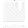 Mexen Linea 26 panel ścienny akustyczny 60 x 60 cm (4szt.), filc 9 mm, fornir techniczny, Czarny Dąb - S110-60607-26-046