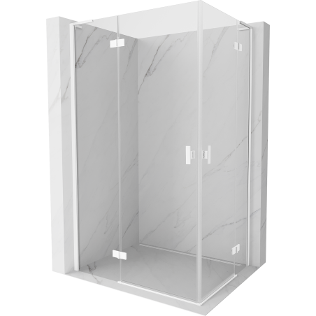 Mexen Mist-H L Duo kabina prysznicowa uchylna lewa 90 x 70 cm, transparent, biała - 8A5L-090L-070P-20-00