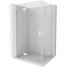 Mexen Mist-H L Duo kabina prysznicowa uchylna lewa 90 x 70 cm, transparent, biała - 8A5L-090L-070P-20-00