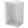 Mexen Mist-H L Duo kabina prysznicowa uchylna lewa 120 x 75 cm, transparent, biała - 8A5L-120L-075P-20-00